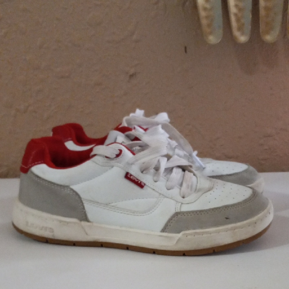 Levi's Kids Gray and Red Sneakers Fast Shipping